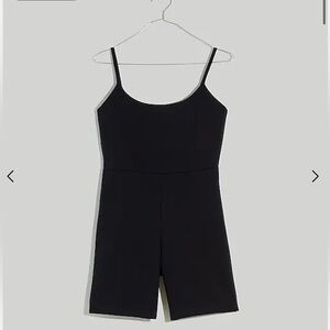 NWT Madewell knit short unitard black XXS XS all in one